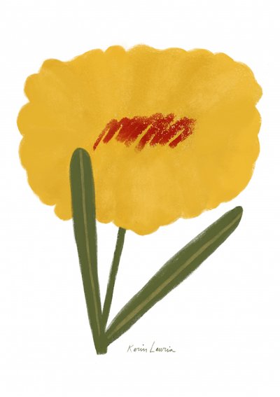 Simple fleur jaune - Karin Lauria