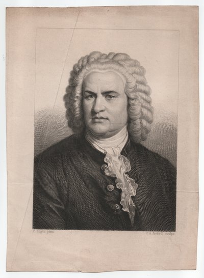 Johann Sebastian Bach (1685-1750) (ca. 1850, gravure) - Karl & Andorff Friedrich August (1819 1875) Jager