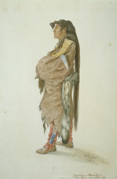 Ahsch?psa Masihichsi, un homme Hidatsa - Karl Bodmer