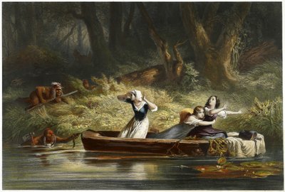 Capture des filles de Daniel Boone et Richard Callaway par les Indiens - Karl Bodmer