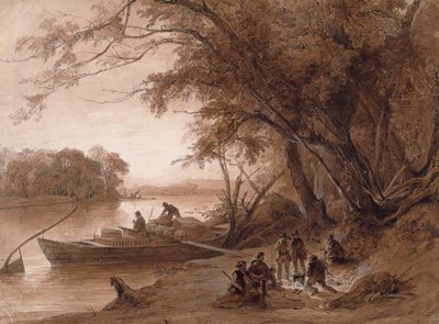 Campement des voyageurs sur le Missouri - Karl Bodmer