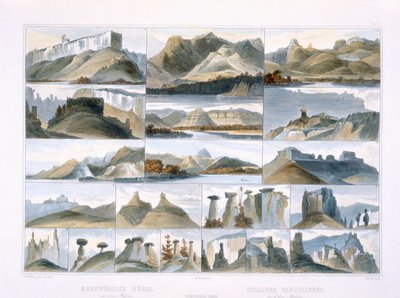 Collines remarquables sur le haut Missouri, planche 35 du volume 2 de 