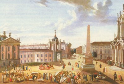 Vieux marché de Potsdam et palais de la ville (avec vue sur la Schlossstrasse) - Karl Christian Wilhelm Baron