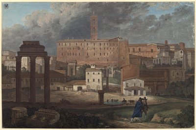 Vue du Capitole à Rome depuis le Campo Vaccino - Karl Friedrich Schinkel