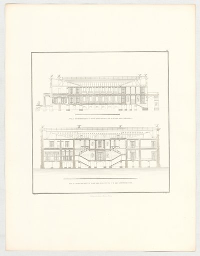 Vues du château de Krzescowice, feuille n° 50 de la série « Recueil de projets architecturaux » - Karl Friedrich Schinkel