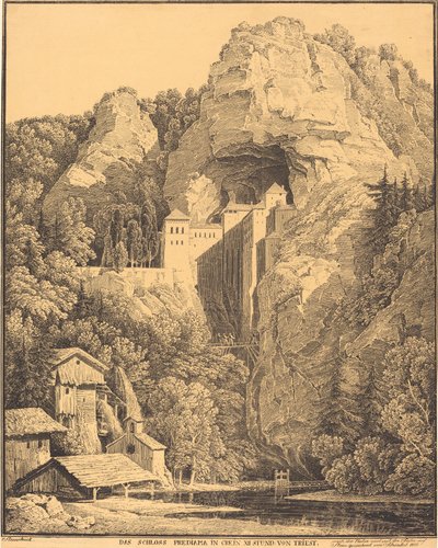 Le château de Predjama en Carniole, douze heures de Trieste - Karl Friedrich Schinkel