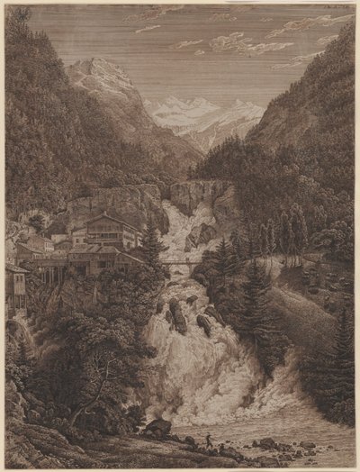 La cascade près de Wildbad Gastein - Karl Friedrich Schinkel