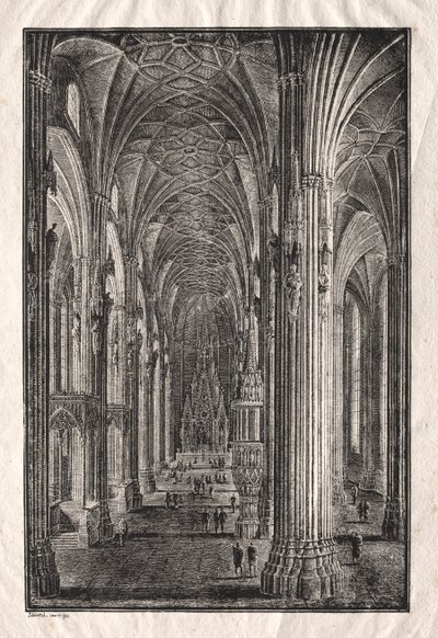 Intérieur de la cathédrale Saint-Étienne à Vienne - Karl Friedrich Schinkel