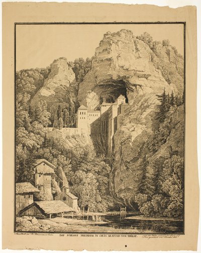 Château de Predjama à Krein, à douze heures de Trieste - Karl Friedrich Schinkel