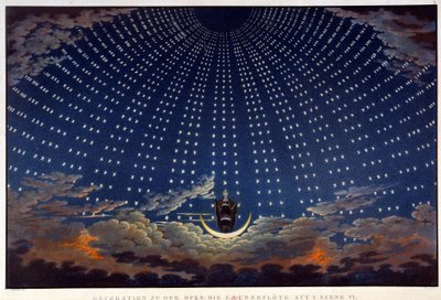 Scénographie pour La Flûte enchantée, opéra de Wolfgang Amadeus Mozart, réalisée par Karl Schinkel - Karl Friedrich Schinkel