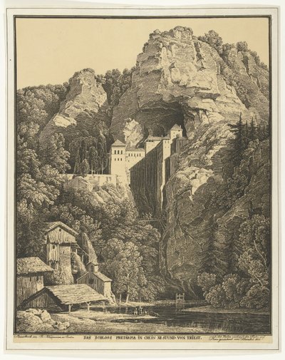 Château de Predjama entre les rochers - Karl Friedrich Schinkel