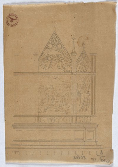 Studie zu einem gotischen Altar - Karl Friedrich Schinkel