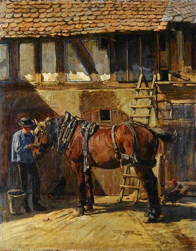 Fermier avec cheval - Karl Gottlieb Lenz