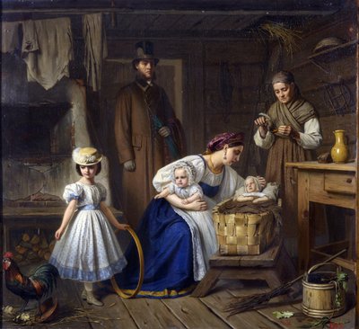Nourrice visitant son enfant malade - Karl Gottlieb Wenig