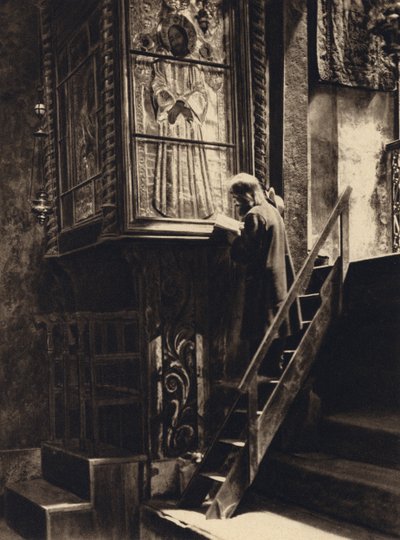 Jérusalem, Église du Saint-Sépulcre, moine en prière - Karl Grober