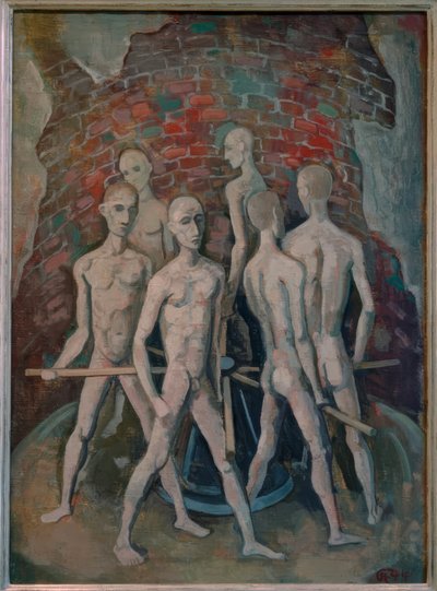 Prisonniers à vélo - Karl Hofer