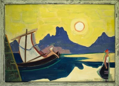 Lac et montagnes - Karl Hofer