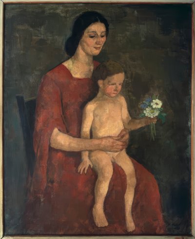 Thilde Hofer avec Carlino - Karl Hofer