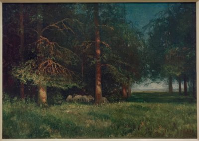 Paysage forestier avec berger - Karl Hofer