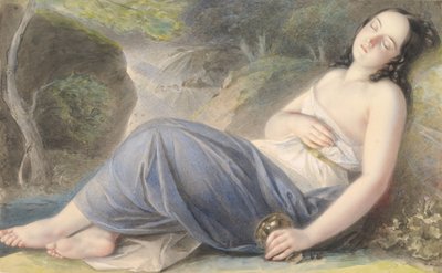 Psyché endormie dans un paysage - Karl Joseph Aloys Agricola