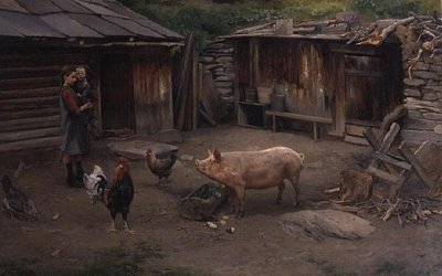 La cour de ferme - Karl K. Uchermann