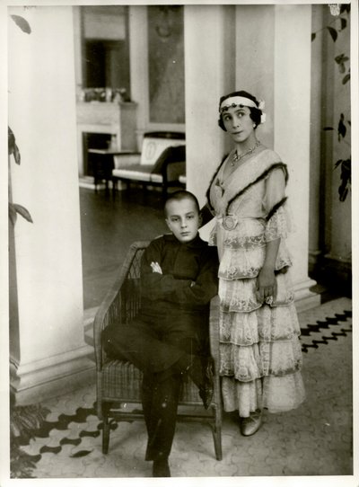 Mathilde Kschessinska 1872-1971 avec son fils Vladimir, 1916 - Karl Karlovich Bulla