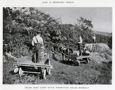 Charrette de foin irlandaise avec roues solides primitives - Karl Karlovich Piratsky