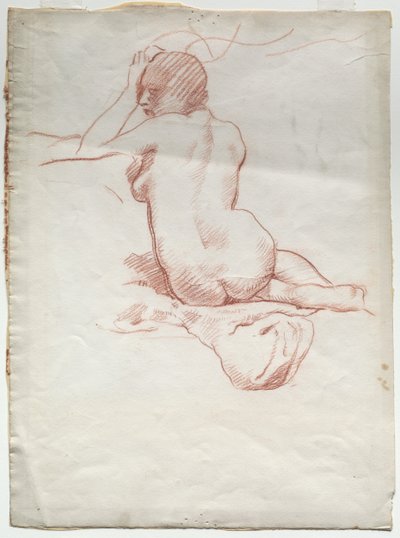 Femme nue assise de dos - Karl Ludwig Bernhard Buchhorn
