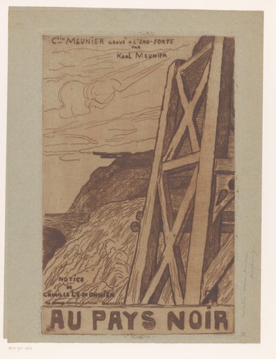 Paysage de montagne avec construction industrielle - Karl Meunier