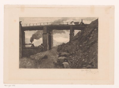 Paysage industriel avec viaduc - Karl Meunier