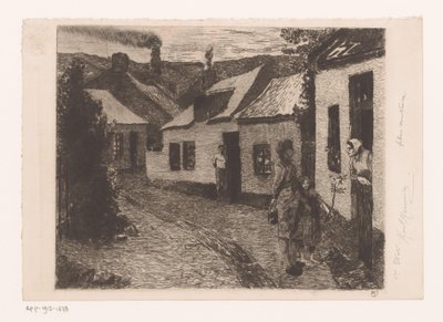 Mère et fille allant de porte en porte dans un quartier ouvrier - Karl Meunier