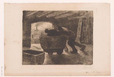 Deux mineurs poussant un chariot - Karl Meunier