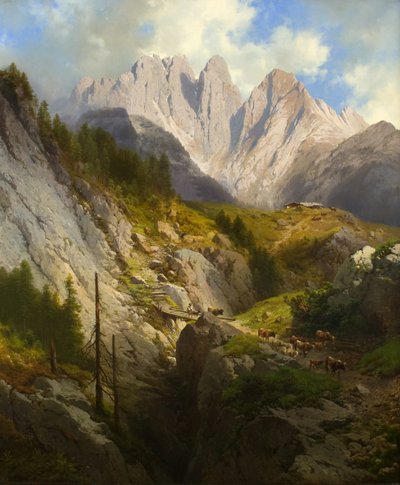 Paysage de montagne dans le Tyrol - Karl Millner