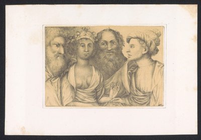 Hommes unissant un jeune homme et une femme - Karl Palzow