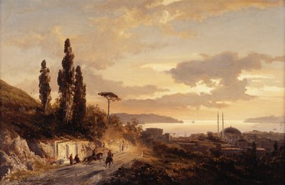 Vue de Constantinople et du Bosphore depuis le côté asiatique, 1864 - Karl Paul Themistocles von Eckenbrecher