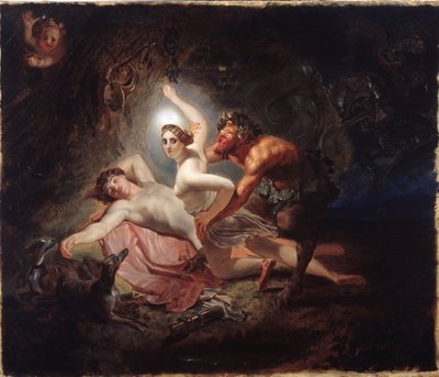 Diane, Endymion et un satyre - Karl Pavlovich Bryullov