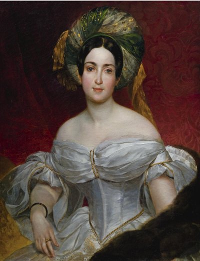 Portrait de la baronne Aurora Charlotta Demidova, née Stjernvall 1808-1902 - Karl Pavlovich Bryullov
