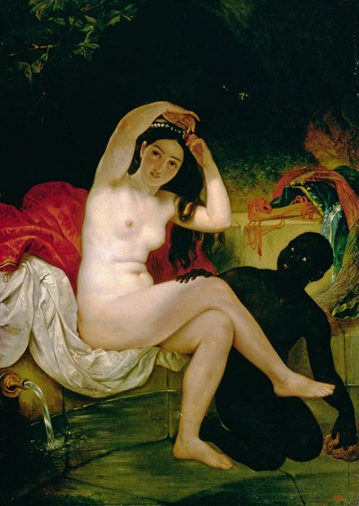 Virsavia, ou Baigneuse avec un esclave noir - Karl Pavlovich Bryullov