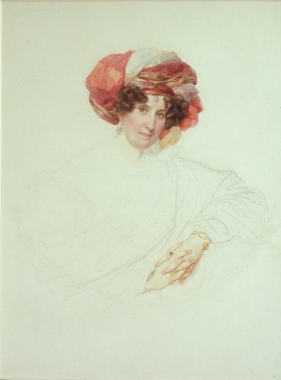 Femme en turban. Portrait de la comtesse Maria Grigoryevna Razumovskaya 1772-1865, née Vyazemskaya, 1827-1830 - Karl Pavlovich Bryullov