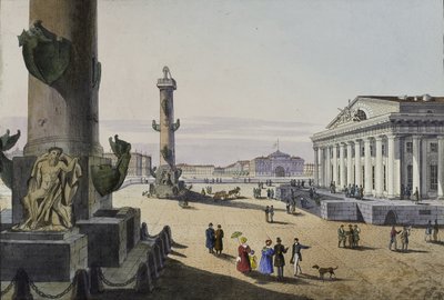 Bourse et Amiralité à Saint-Pétersbourg, première moitié du 19ème siècle - Karl Petrovich Beggrov