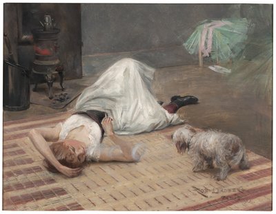 Modèle fumant une cigarette - Karl Robert Lundberg
