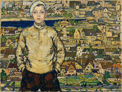 Garçon dans le paysage - Karl Suschnik