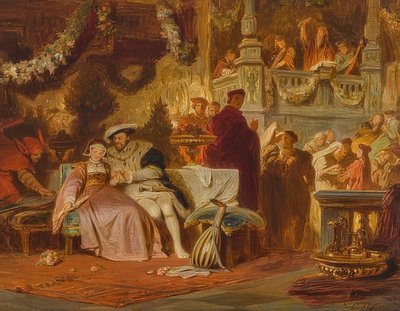Henri VIII courtisant Anne Boleyn au bal chez le cardinal Wolsey - Karl Theodor von Piloty