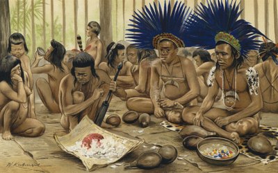Fête des morts des Indiens Bororo du Brésil central - Karl Von den Steinen
