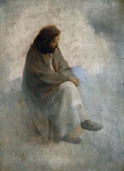 Autoportrait en Christ - Karl Wilhelm Diefenbach