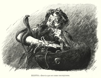 Derviche mangeur de scorpions, Égypte - Karl Wilhelm Gentz