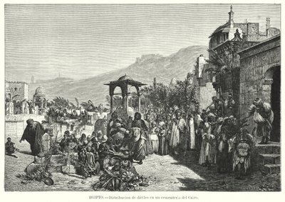 Distribution de dattes dans un cimetière, Le Caire, Égypte - Karl Wilhelm Gentz