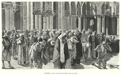 Prières de midi à Asyut, Égypte - Karl Wilhelm Gentz