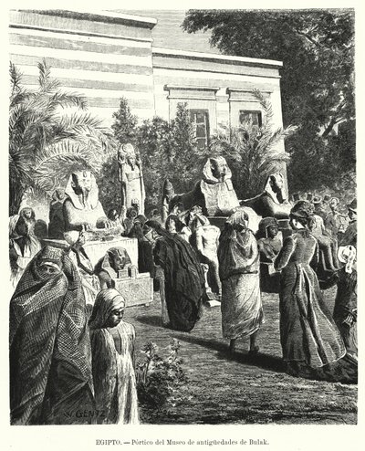 Portique du Musée égyptien des antiquités, Bulaq, Le Caire, Égypte - Karl Wilhelm Gentz
