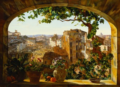 Piazza Barberini, Rome, 1830 - Karl von Bergen